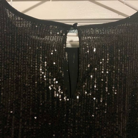 Abbey Blouse - Sequin Football Stripe Black - Picture 4 of 6